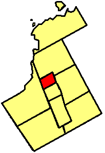 Map showing Newmarket's location in York Region